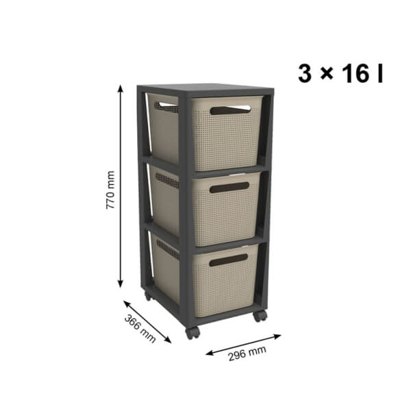 Modulares Kunststoffregal Mit Holzoptik – Leicht, Stapelbar, Für Drinnen & Draußen