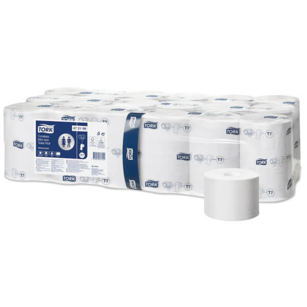 Tork 472199 hülsenloses Midi Toilettenpapier Advanced 2 - lagig für Spendersystem T7
