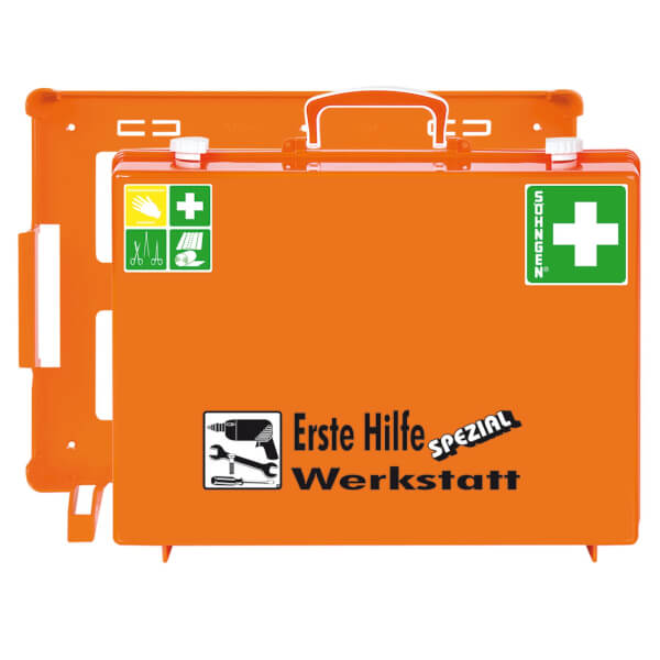 Erste - Hilfe - Koffer SÖHNGEN Spezialausführung mit Zusatzbefüllung für Werkstatt,