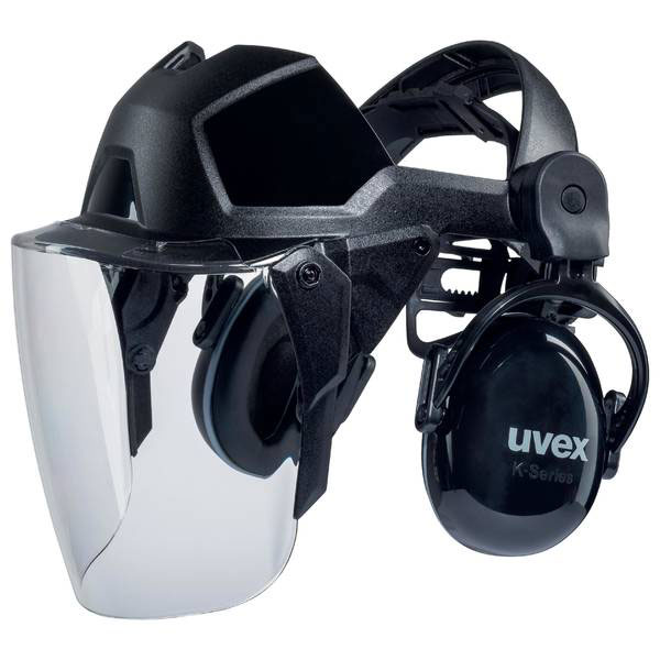 uvex Gesichtschutz pheos faceguard mit Gehörschutz vormontiertes  Schutzsystem zur Entlastsung der Wirbelsäule kaufen