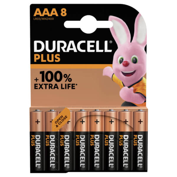 Duracell Plus +100% Alkaline - Batterie AAA (MN2400 / LR03) 1.5 V