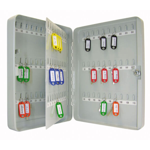 Schlüsselschrank, Schlüsselschrank aus Stahlblech, kompakt und flach,