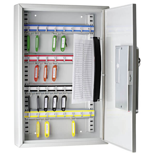 Schlüsselschrank mit Elektronik - Zahlenschloß, leicht Programmierbar, nummerierte Hakenleisten,
